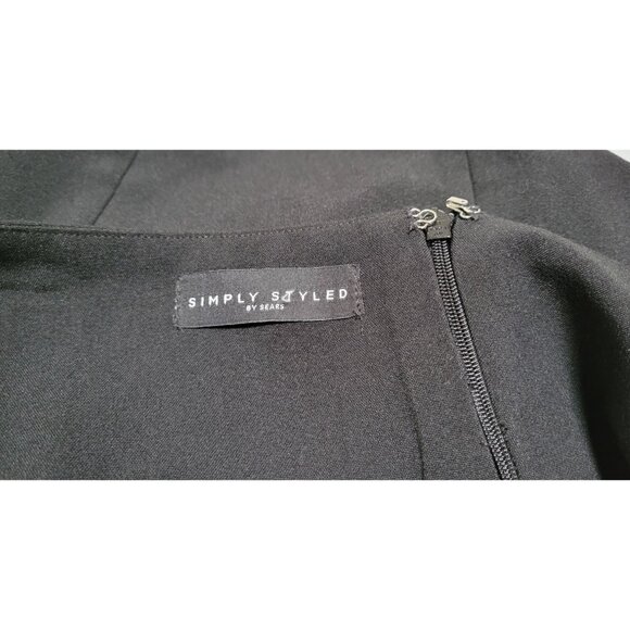 Simply Styled By Sears Black Fully Lined Essential Suiting Pencil Skirt Size 16 - Picture 8 of 10